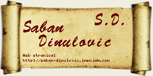 Šaban Dinulović vizit kartica